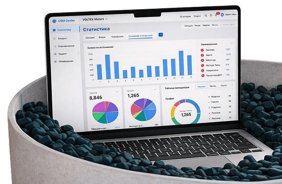 Превью интерфейса CRM DealerDeck